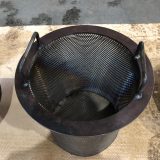 Locker Perforated mesh as filter basket for an asphalt emulsion plant