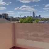 Locker Perforated mesh used as privacy screens to roof garden