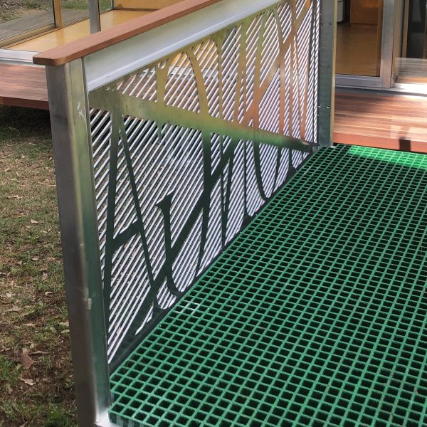 FRP (G386IGG1) forms the base of this Prefab Bridge prototype designed and fabricated by Ecoshelta, for Garigal National Park