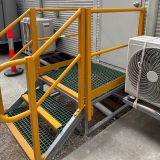 Fiber Reinforced Plastic grating as access platform and steps