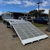 Brenmark Transport Equipment uses Webforge Locker WK2517 expanded mesh walkway as loading ramps on their truck bodies