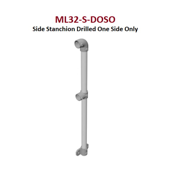 Monowills link Side Stanchion, Drilled one side only