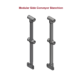Modular Side Conveyor Stanchion, Welde or Modular base, 32 or 40Nonminal Bore upright