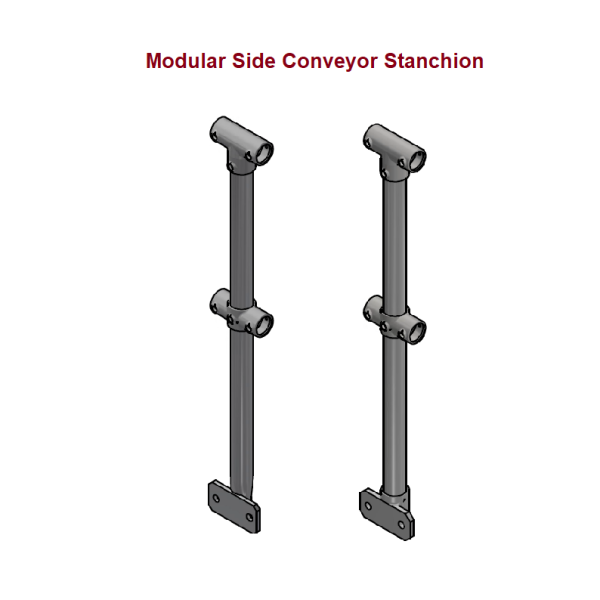 Modular Side Conveyor Stanchion, Welde or Modular base, 32 or 40Nonminal Bore upright