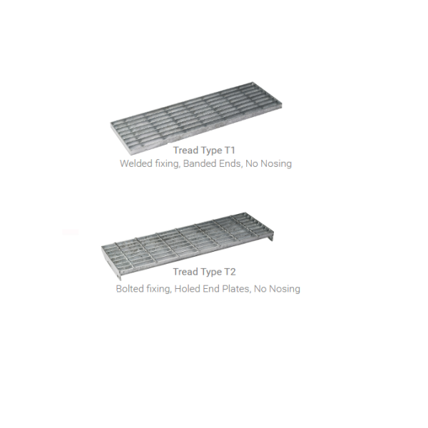 Treads Example Stair-tread, Pattern A, Bolt In/Weld in - Meshstore