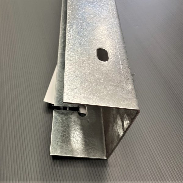 Galvanised filler panel, 3000mm x 75mm to suit 65mm leg, fixed with HXB-8mm bolts