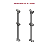 Modular Platform Stanchion, Welded or Modular base, 32 or 40 Nominal Bore upright