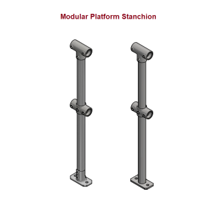 Modular Platform Stanchion, Welded or Modular base, 32 or 40 Nominal Bore upright