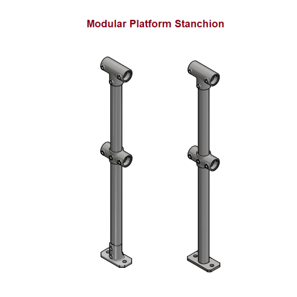 Modular Platform Stanchion, Welded or Modular base, 32 or 40 Nominal Bore upright
