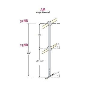 Angle mount Stanchion