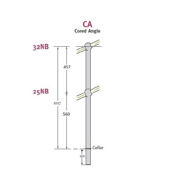 Cored Angle Mild steel Stanchion