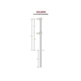 In ground mild steel Stanchion, 1200mm leg, Drilled one side only