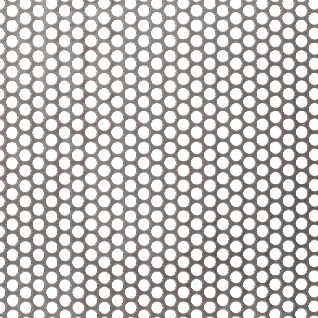 R06451 Perforated Metal Sheet: 6.4mm Round, 51% Open Area