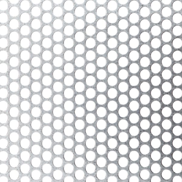 R09540 Perforated Metal Sheet: 9.5mm Round, 40% Open Area