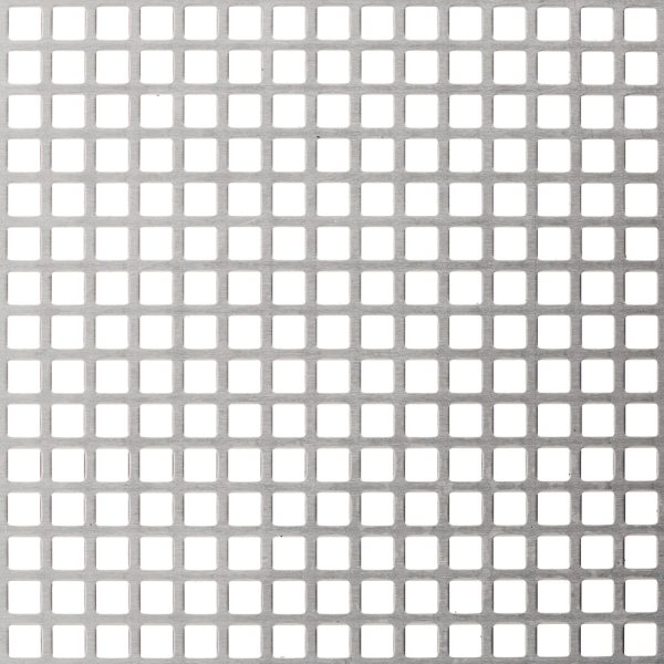 S08053 Perforated Metal Sheet: 8mm Square, 53% Open Area