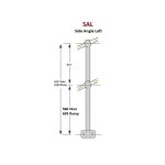 Side Angle Left Stanchion, Untreated Or Hot Dip Galvanised, Mild Steel ...