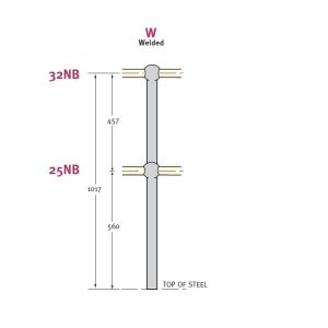 Welded stanchion
