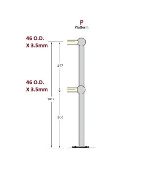 Platform Aluminium, Drilled One Side Only